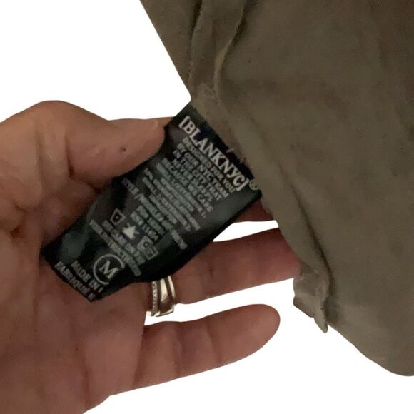 Blanknyc Lightweight Brown Faux Suede Draped Neck Long Sleeve Jacket Size Medium - Picture 7 of 7